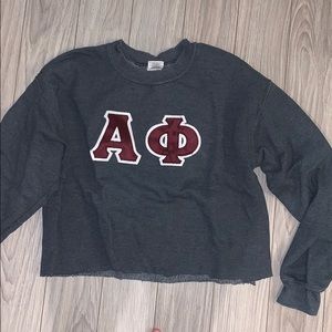 ALPHA PHI CROPPED crewneck